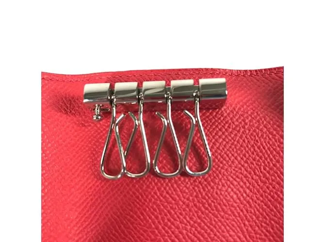 Llaveiro de cuero rojo Hermès Roja 