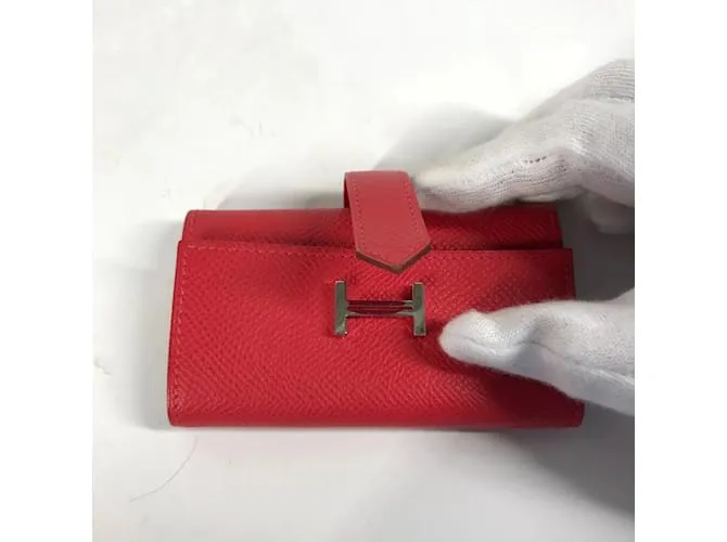 Llaveiro de cuero rojo Hermès Roja 