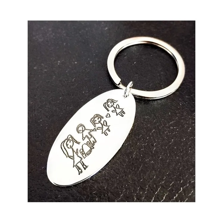 Llavero personalizado Ovalado en plata de ley