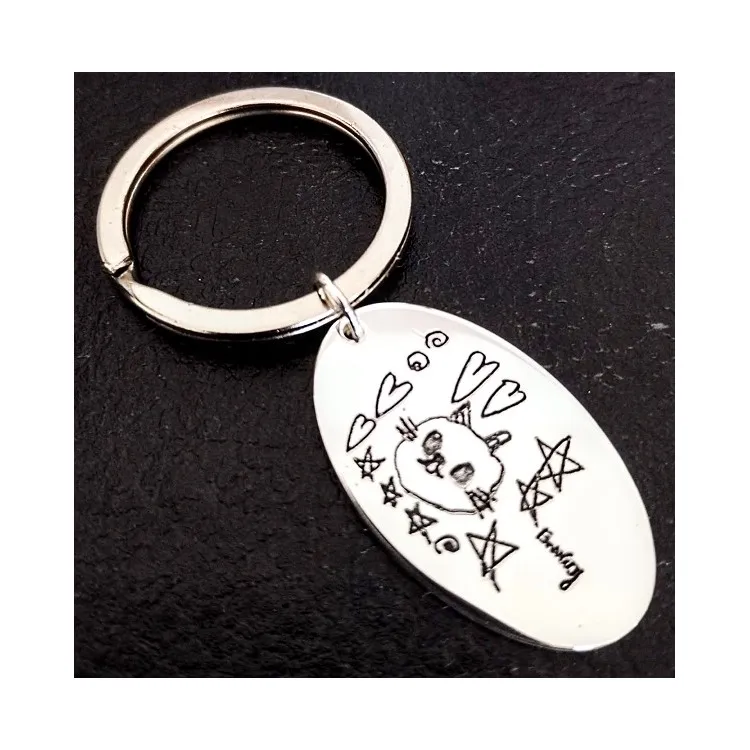 Llavero personalizado Ovalado en plata de ley
