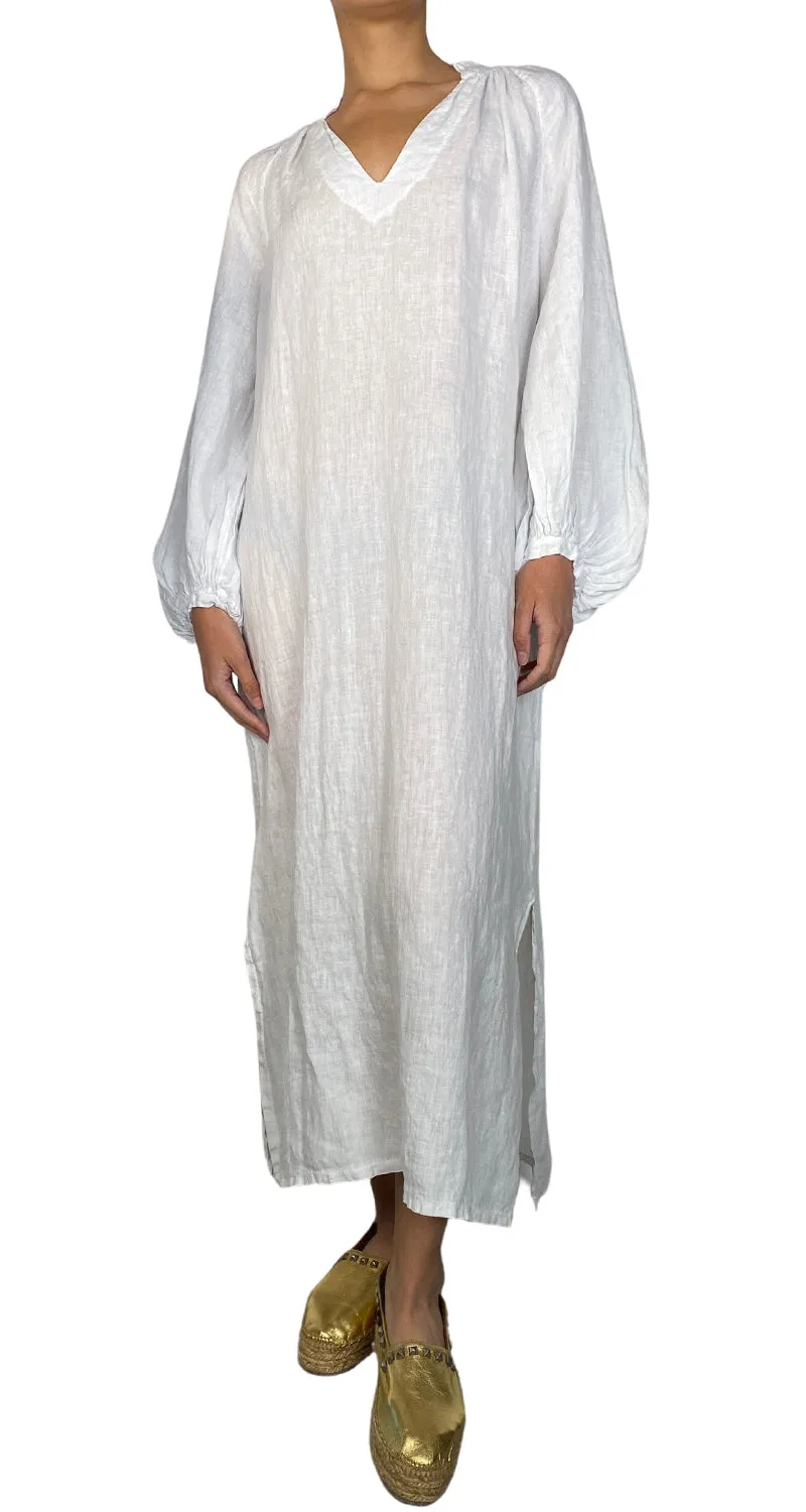 MAGMA Vestido Blanco Lino