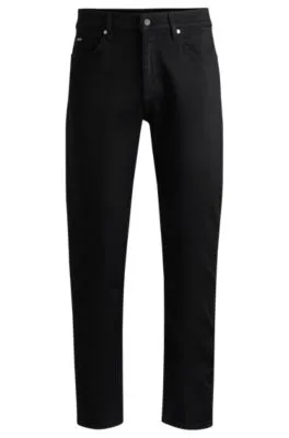 Maine Vaqueros regular fit de denim italiano negro supersuave