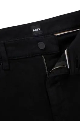 Maine Vaqueros regular fit de denim italiano negro supersuave