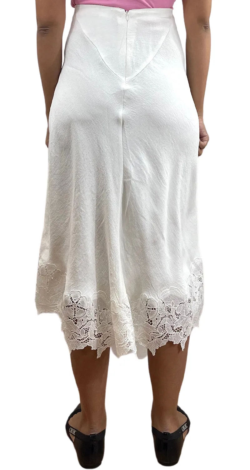 MAJE Falda Blanca Macramé