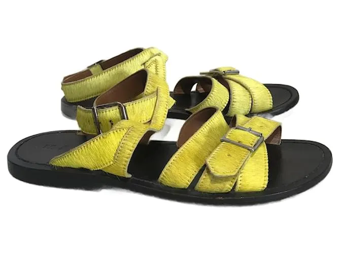 MARNI Sandalias T.UE 37 cuero Amarillo 