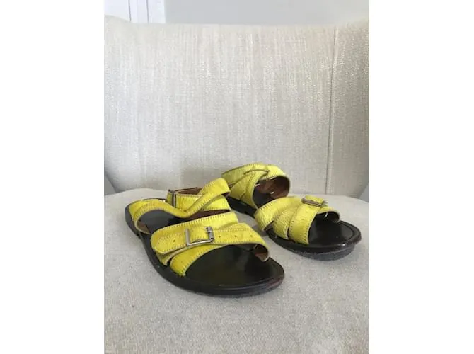 MARNI Sandalias T.UE 37 cuero Amarillo 