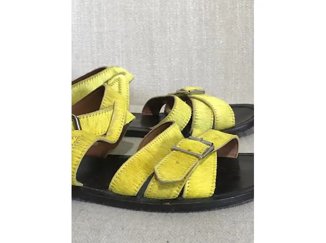 MARNI Sandalias T.UE 37 cuero Amarillo 