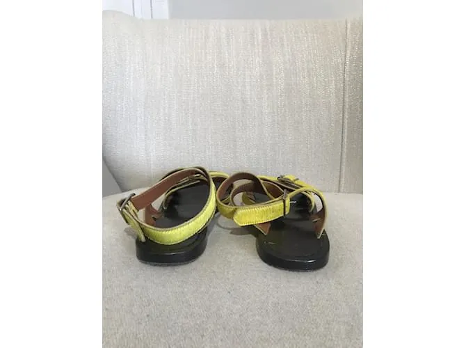 MARNI Sandalias T.UE 37 cuero Amarillo 