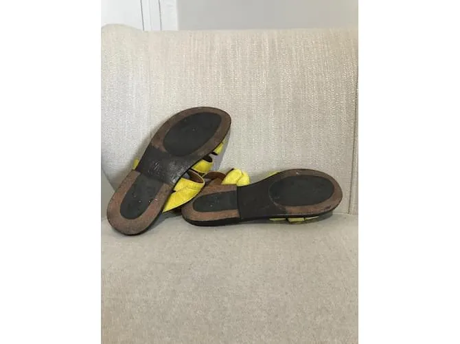 MARNI Sandalias T.UE 37 cuero Amarillo 