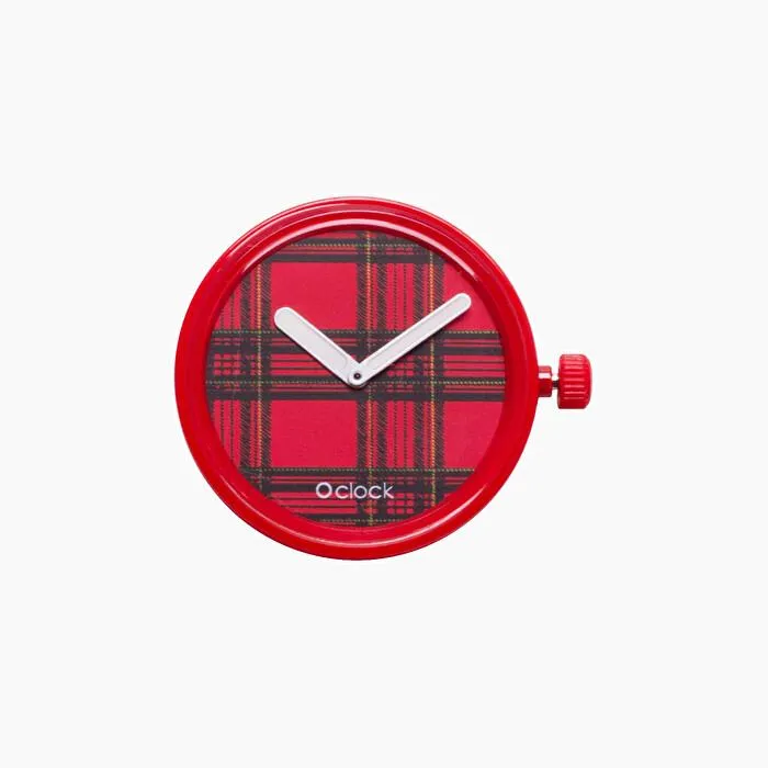 Mecanismo tartan rojo O clock