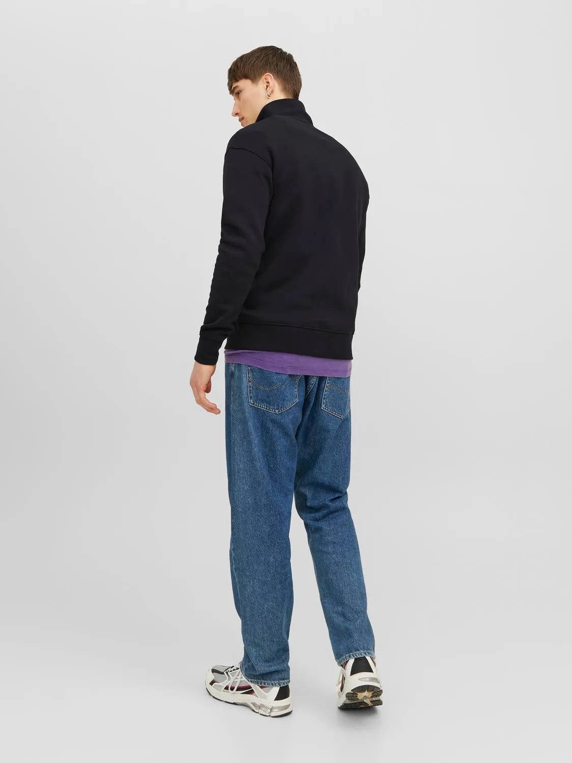 Media cremallera Con texto | Negro | Jack & Jones®