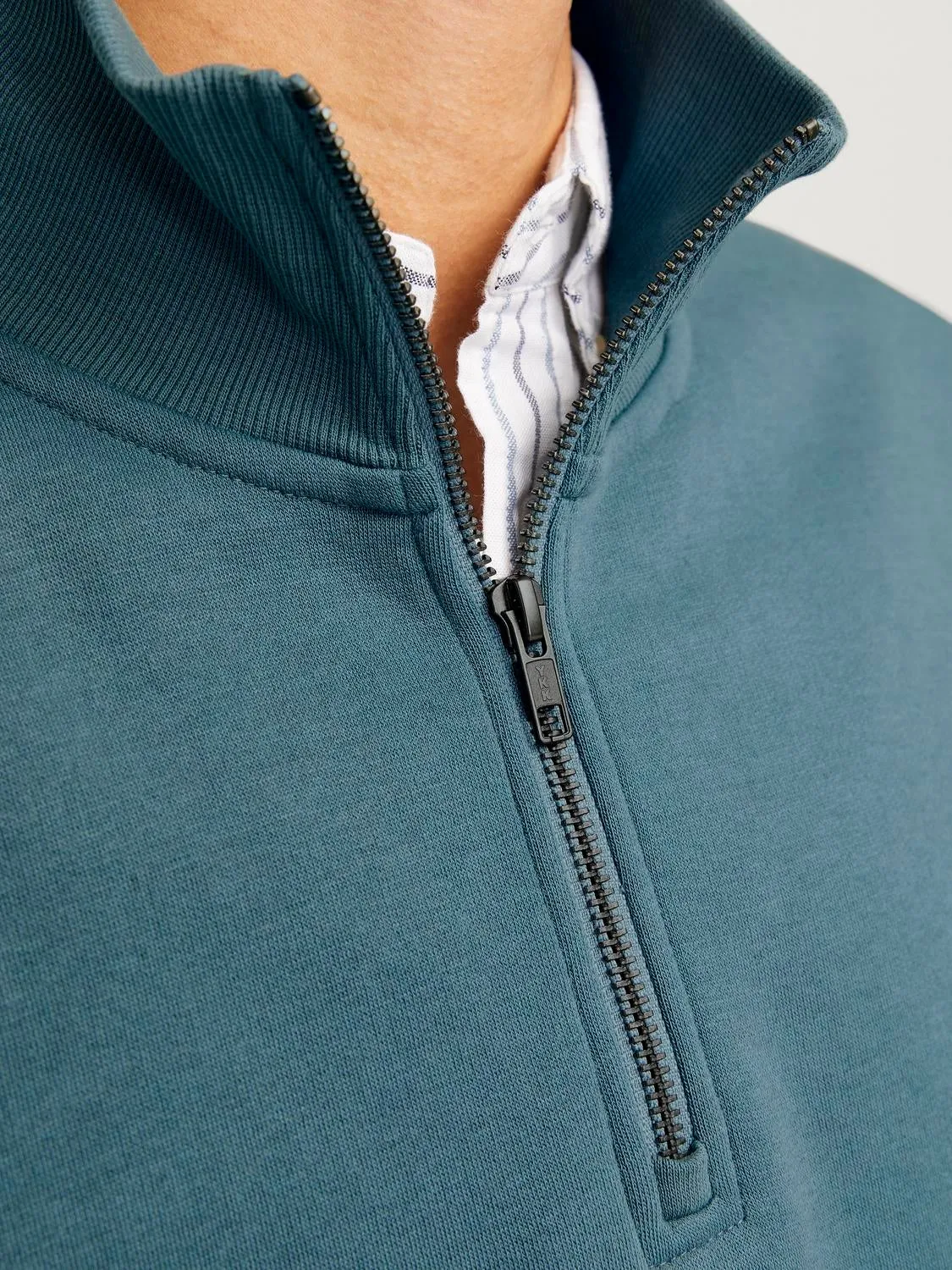 Media cremallera Liso | Azul intermedio | Jack & Jones®