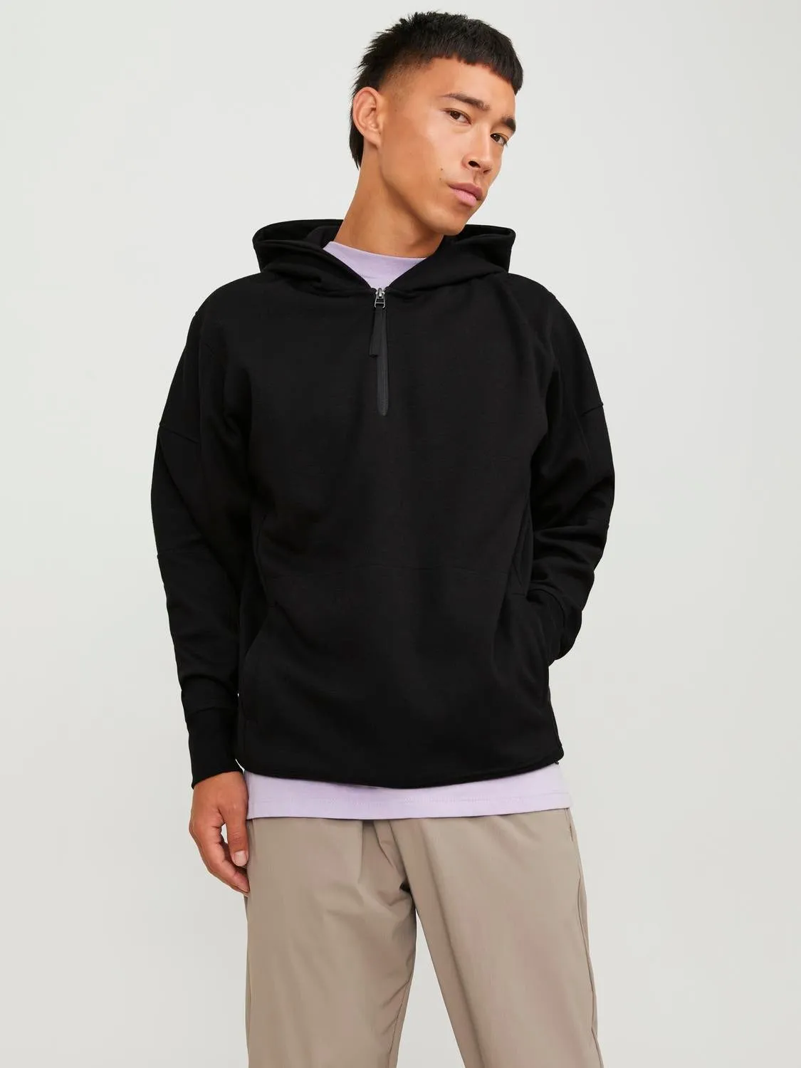 Media cremallera Liso | Negro | Jack & Jones®