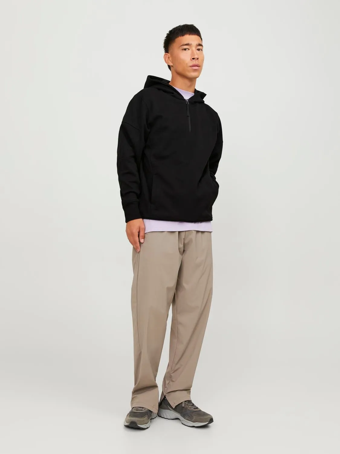 Media cremallera Liso | Negro | Jack & Jones®