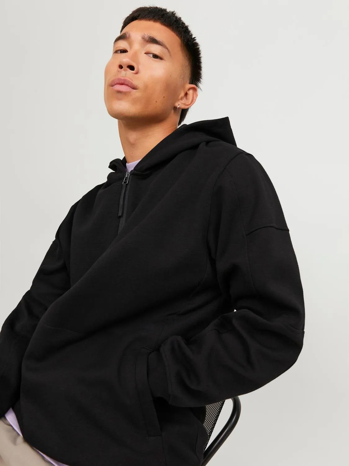 Media cremallera Liso | Negro | Jack & Jones®