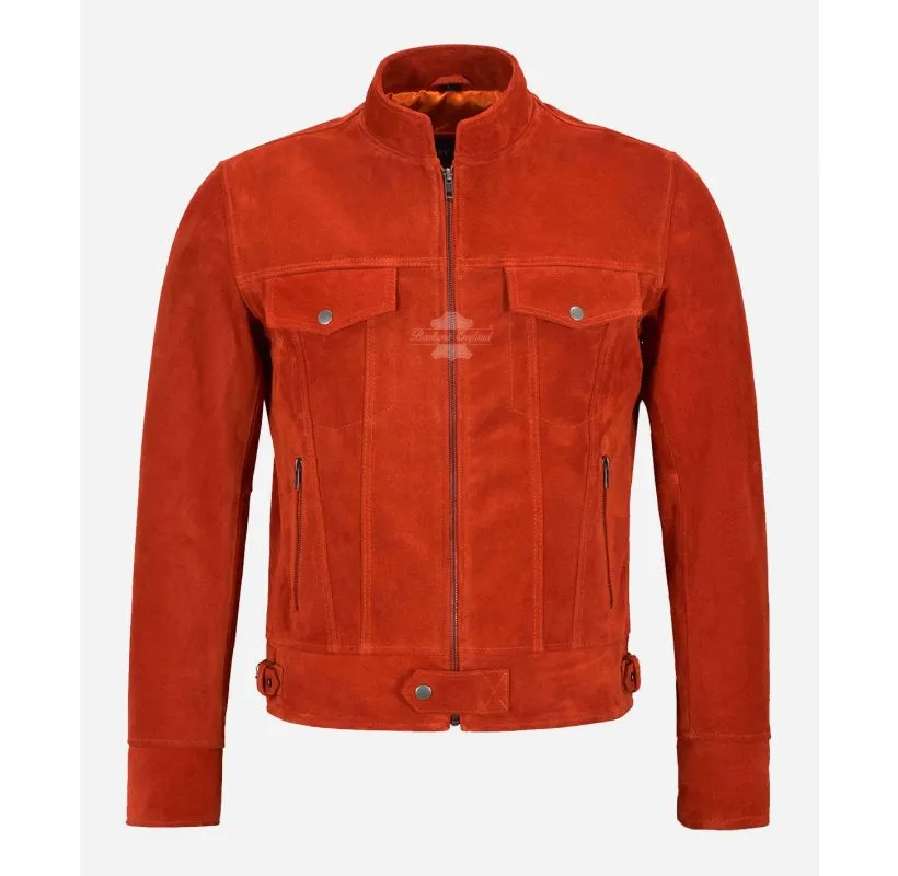 Miguel Trucker Suede Jacket for Men Classic Leather Jacket