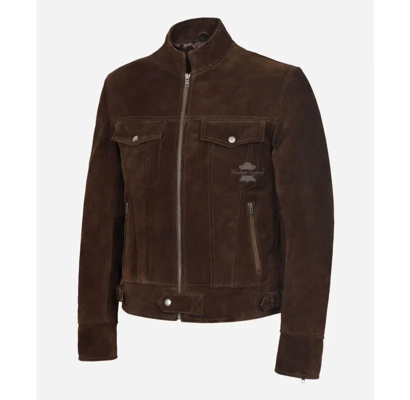 Miguel Trucker Suede Jacket for Men Classic Leather Jacket