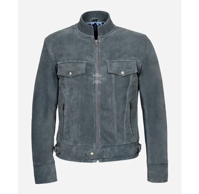 Miguel Trucker Suede Jacket for Men Classic Leather Jacket