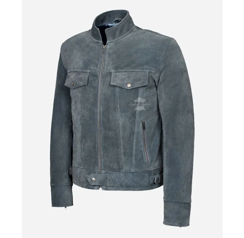 Miguel Trucker Suede Jacket for Men Classic Leather Jacket