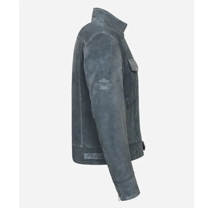 Miguel Trucker Suede Jacket for Men Classic Leather Jacket
