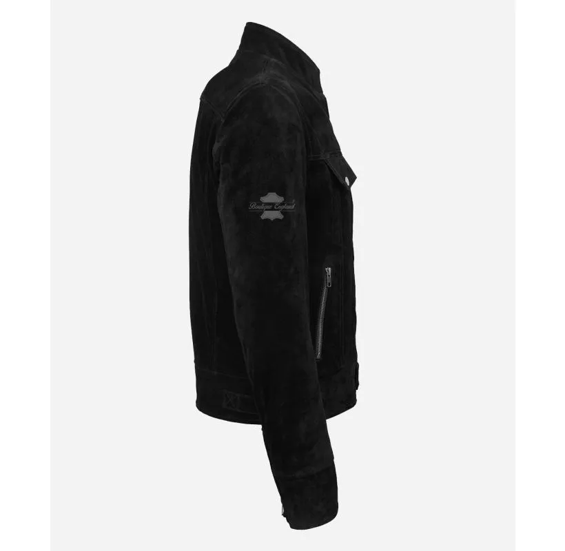 Miguel Trucker Suede Jacket for Men Classic Leather Jacket