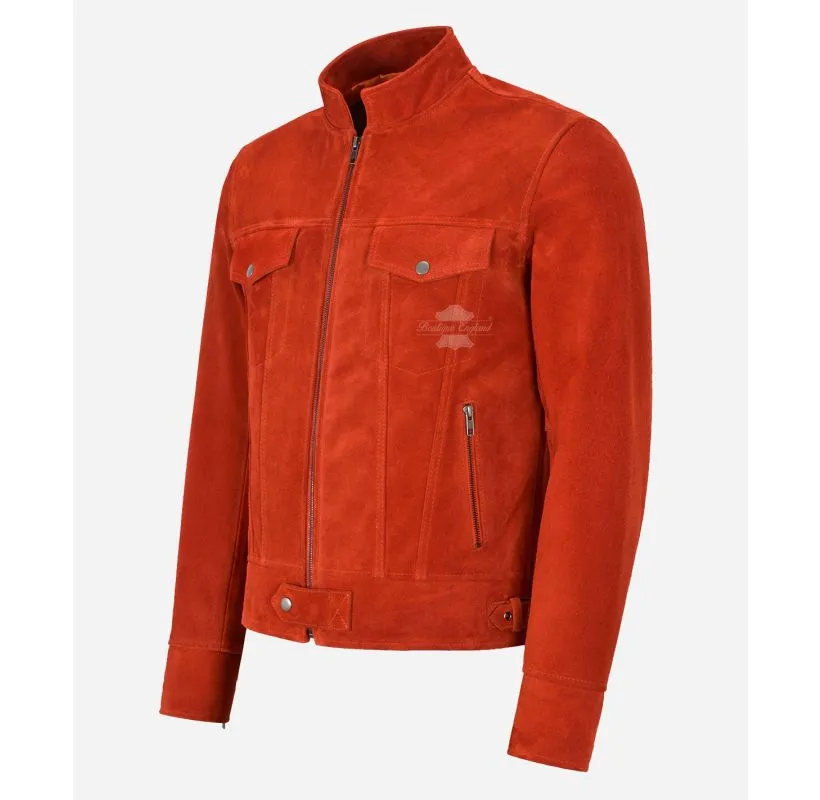 Miguel Trucker Suede Jacket for Men Classic Leather Jacket