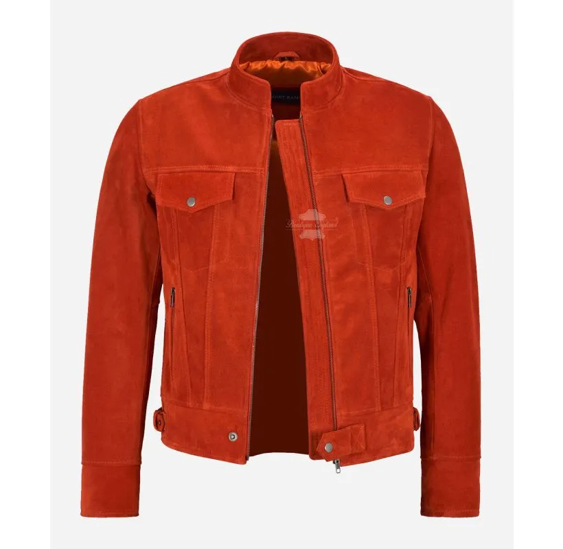 Miguel Trucker Suede Jacket for Men Classic Leather Jacket