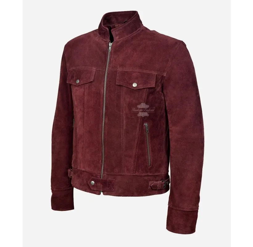 Miguel Trucker Suede Jacket for Men Classic Leather Jacket