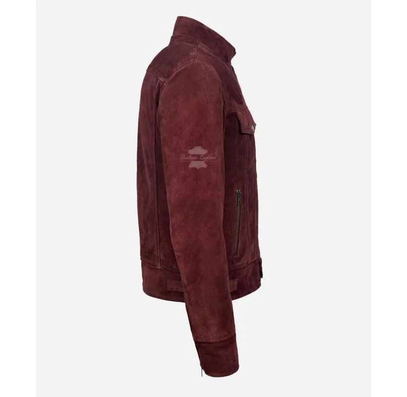 Miguel Trucker Suede Jacket for Men Classic Leather Jacket