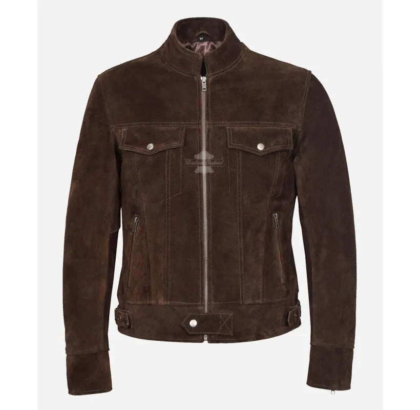 Miguel Trucker Suede Jacket for Men Classic Leather Jacket