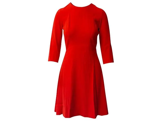Minivestido con espalda abierta Sandro Requiem en viscosa roja 