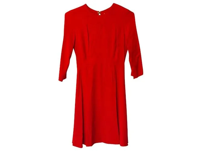 Minivestido con espalda abierta Sandro Requiem en viscosa roja 