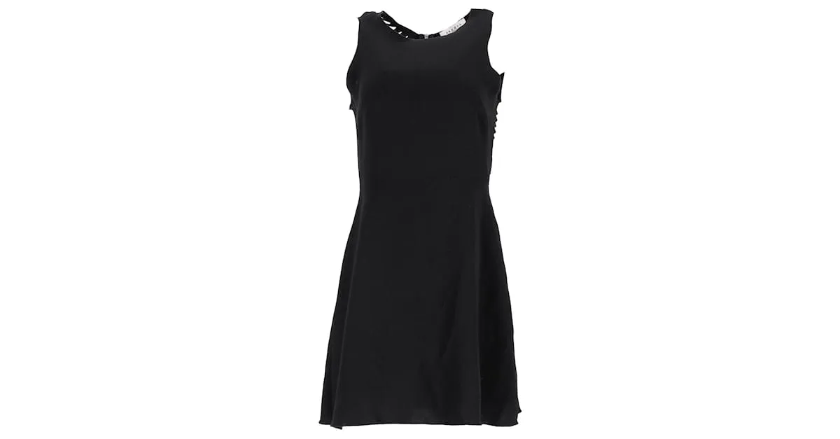 Minivestido Sandro con espalda recortada en poliéster negro 