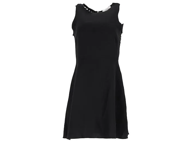 Minivestido Sandro con espalda recortada en poliéster negro 