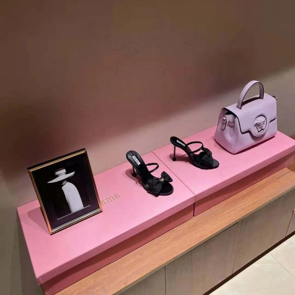 Miu Miu Sandalias Mujer Satén Lazo con Tacón 85 mm – Negro