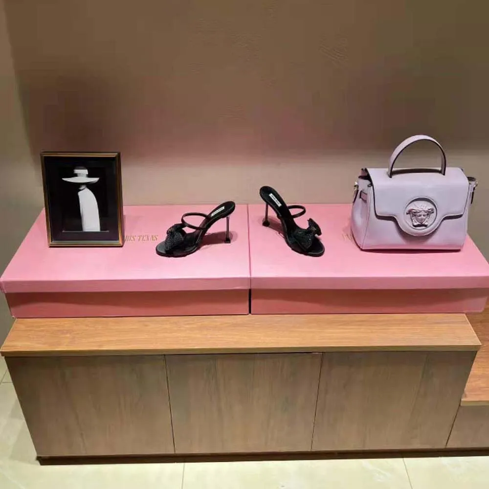 Miu Miu Sandalias Mujer Satén Lazo con Tacón 85 mm – Negro