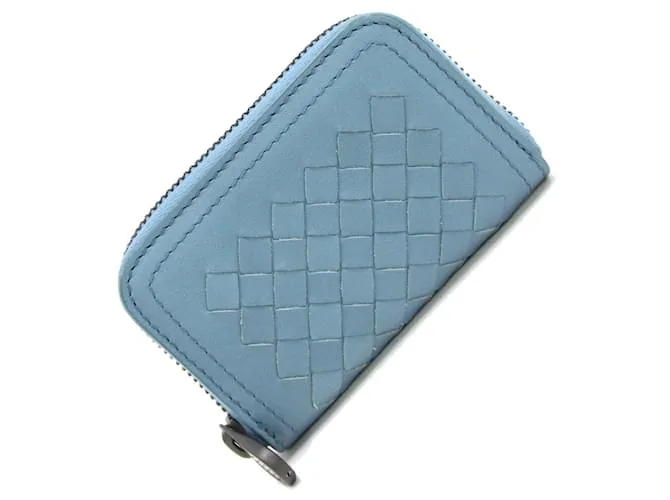 Monedero de cuero azul claro Bottega Veneta 