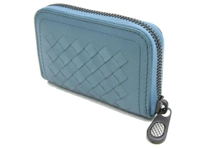 Monedero de cuero azul claro Bottega Veneta 