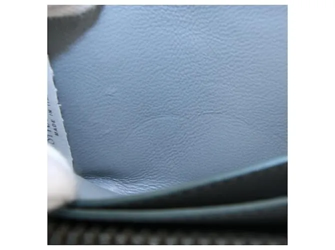 Monedero de cuero azul claro Bottega Veneta 