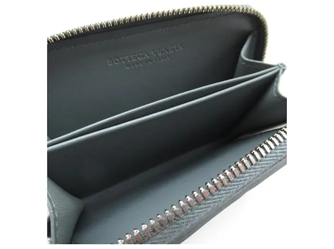 Monedero de cuero Intrecciato de Bottega Veneta Gris 