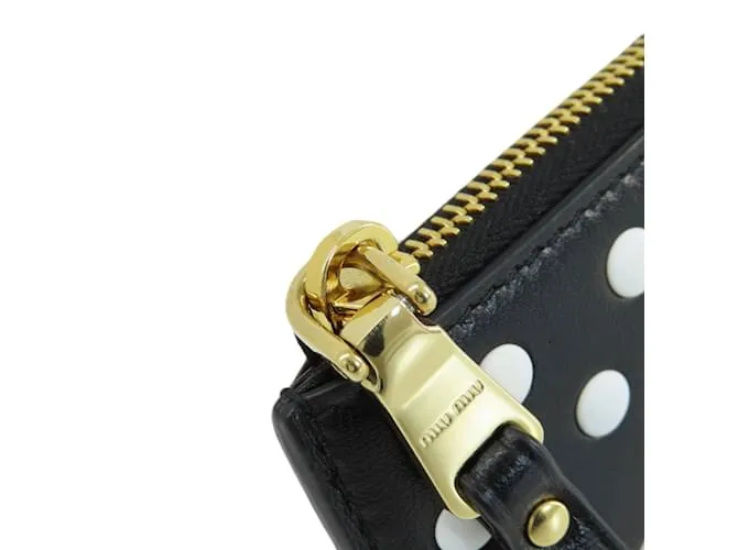 Monedero de cuero Miu Miu Negro 