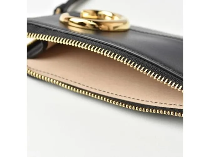 Monedero de cuero negro Chloé 