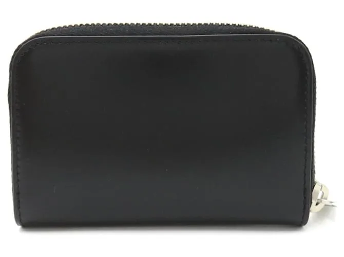 Monedero de cuero negro Saint Laurent 