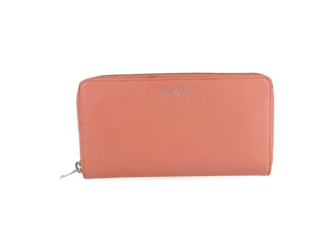 Monedero de cuero rosa salmón Balenciaga 