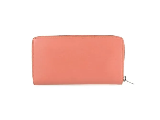 Monedero de cuero rosa salmón Balenciaga 