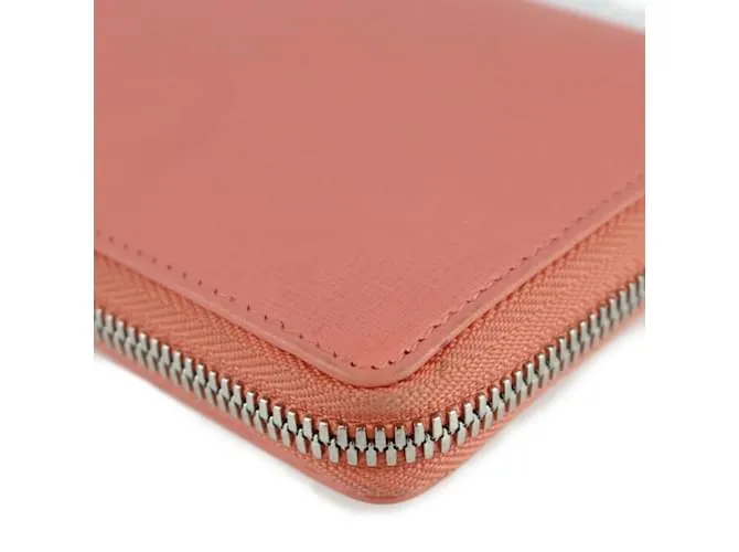 Monedero de cuero rosa salmón Balenciaga 