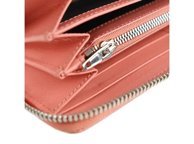 Monedero de cuero rosa salmón Balenciaga 