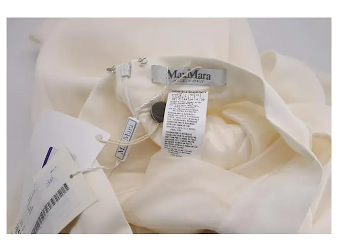 Mono Max Mara Cady con espalda abierta en algodón blanco 