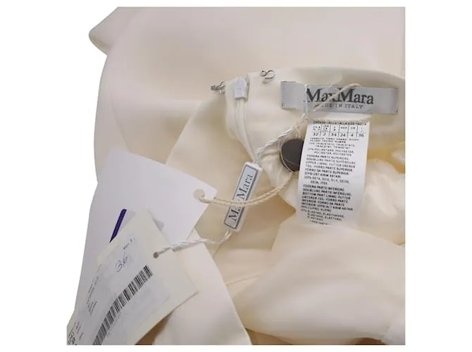 Mono Max Mara Cady con espalda abierta en algodón blanco 