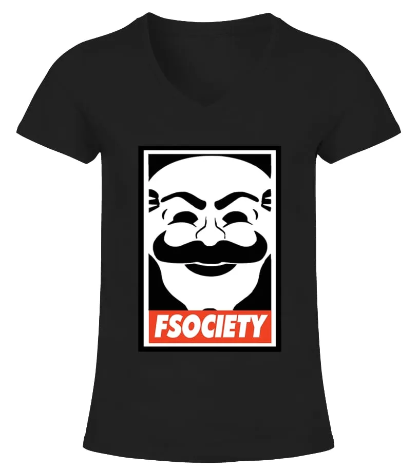 mr_robot Camiseta cuello pico Mujer